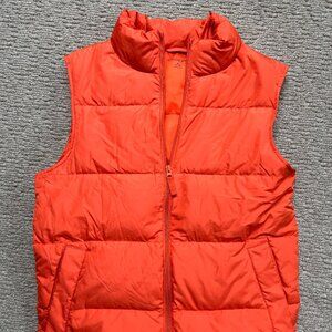 Land's End Orange Puffer Vest Unisex